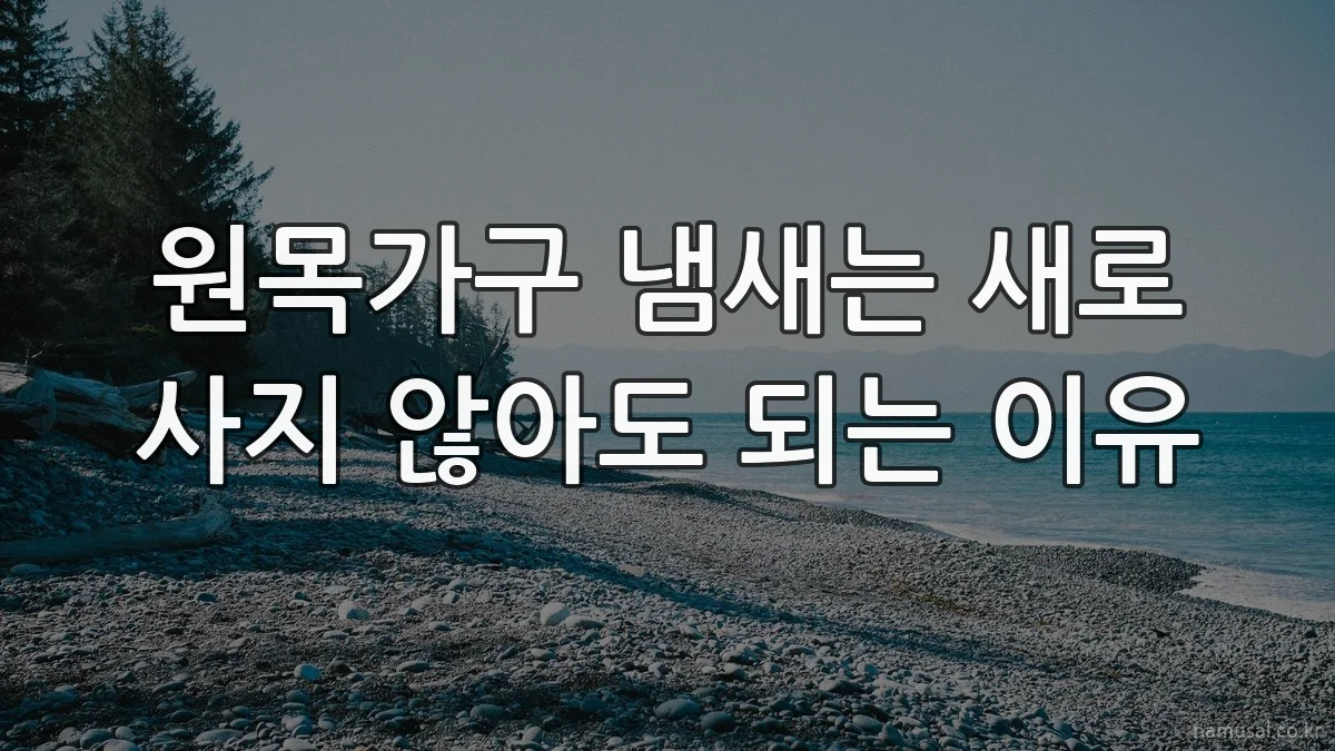 원목가구 냄새는 새로 사지 않아도 되는 이유