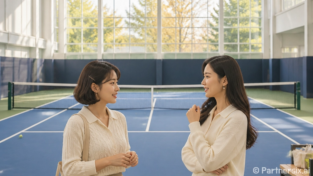 실내테니스장 처음 …