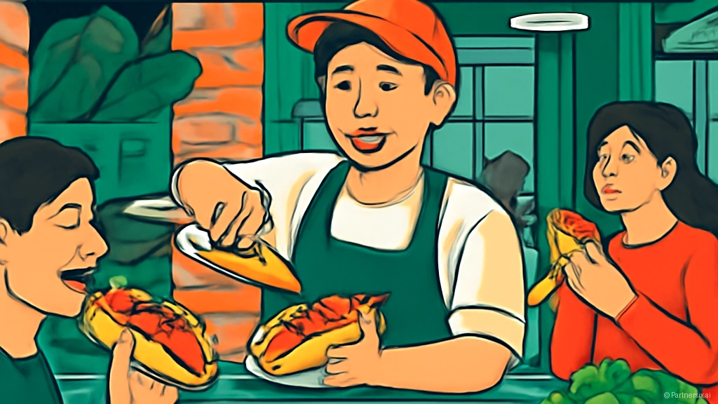 볼뉴머 핫도그를 즐…