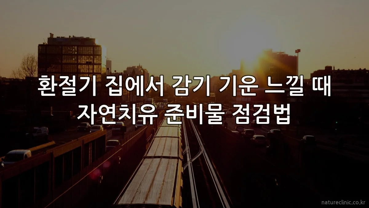 환절기 집에서 감기 기운 느낄 때 자연치유 준비물 점검법