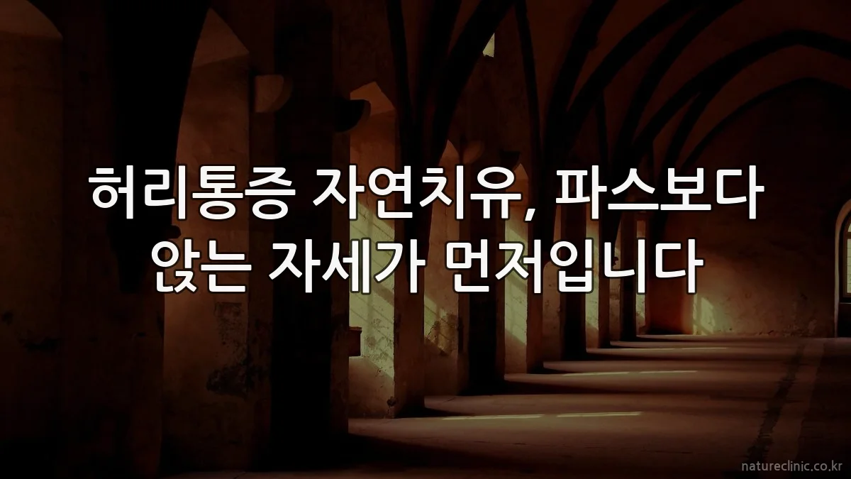 허리통증 자연치유, 파스보다 앉는 자세가 먼저입니다