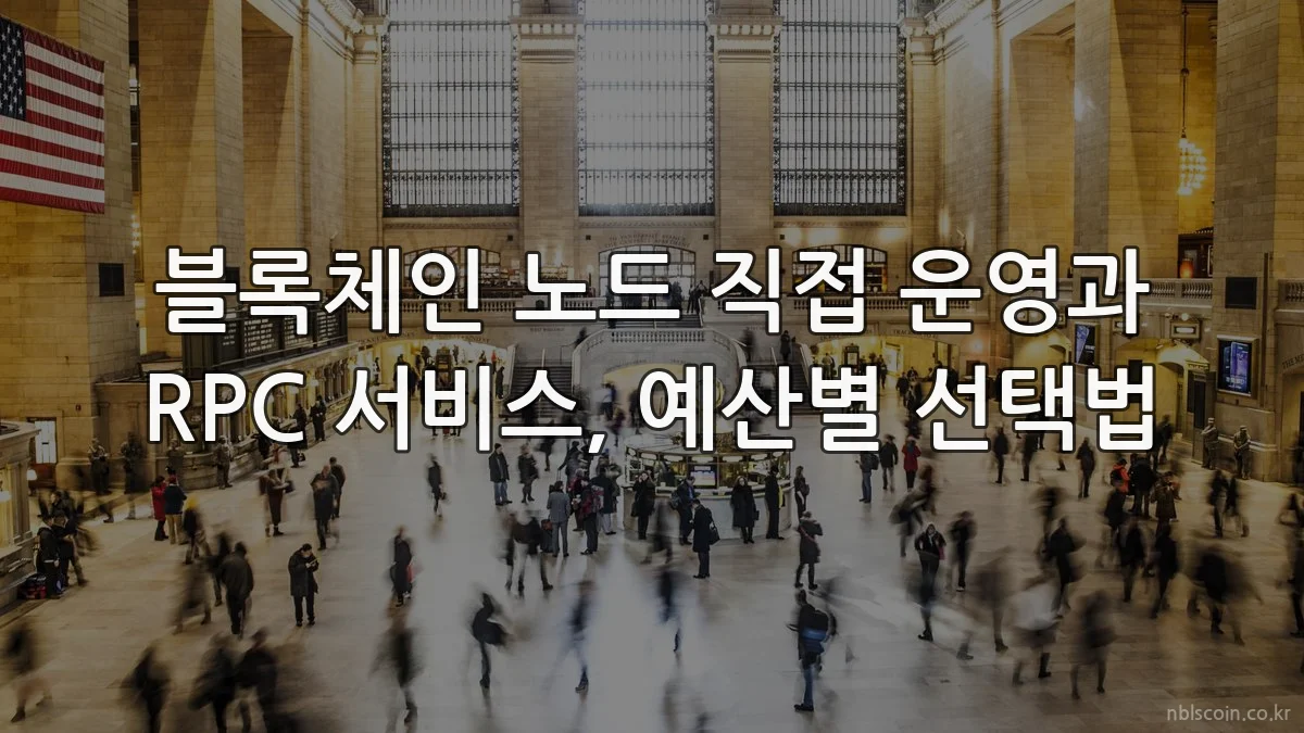 블록체인 노드 직접 운영과 RPC 서비스, 예산별 선택법