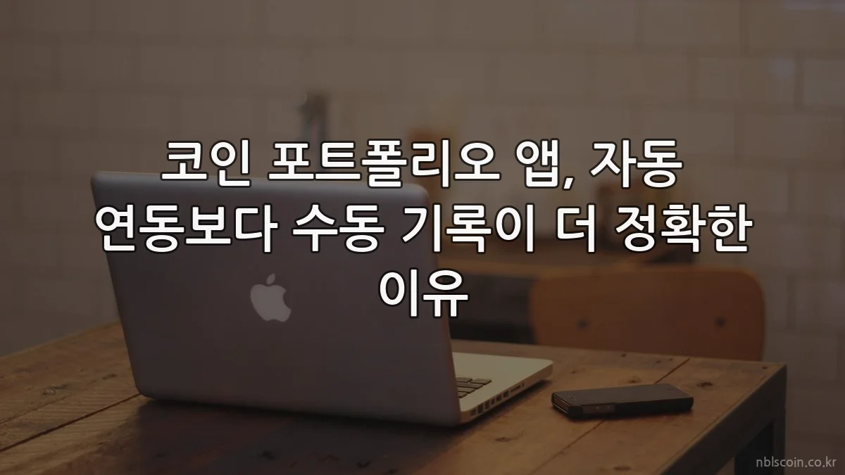 코인 포트폴리오 앱, 자동 연동보다 수동 기록이 더 정확한 이유