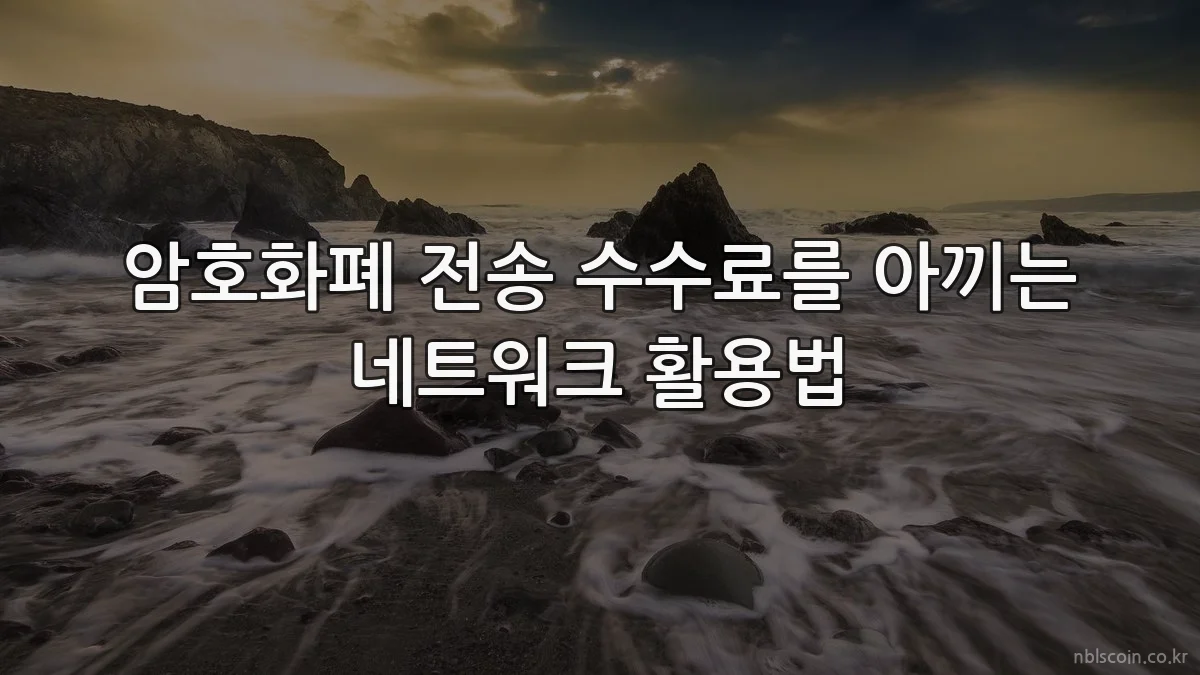 암호화폐 전송 수수료를 아끼는 네트워크 활용법