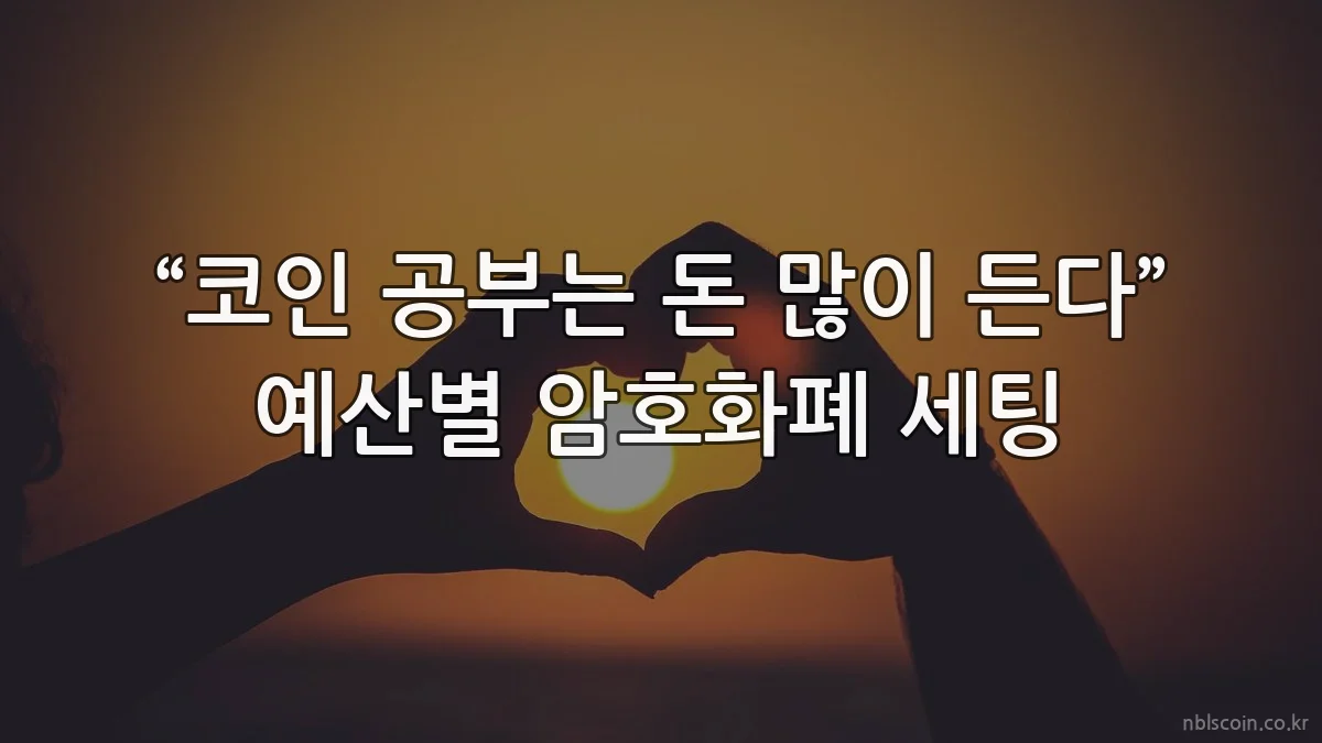 “코인 공부는 돈 많이 든다” 예산별 암호화폐 세팅