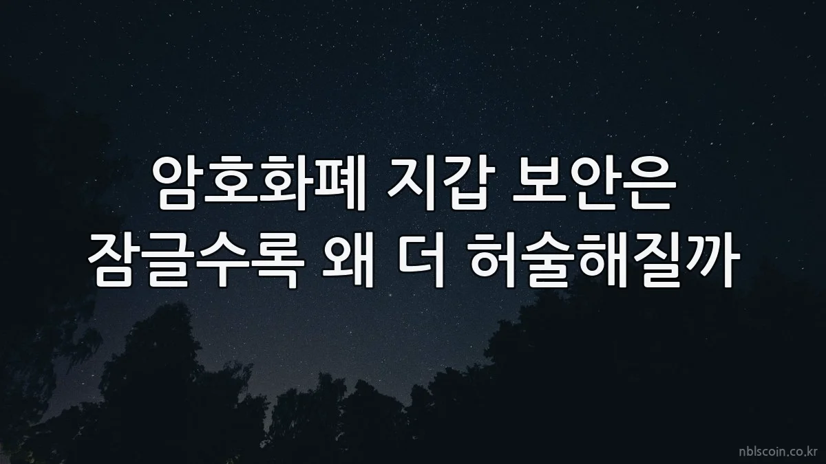 암호화폐 지갑 보안은 잠글수록 왜 더 허술해질까
