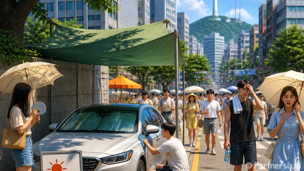 폭염 속 차량 화재…