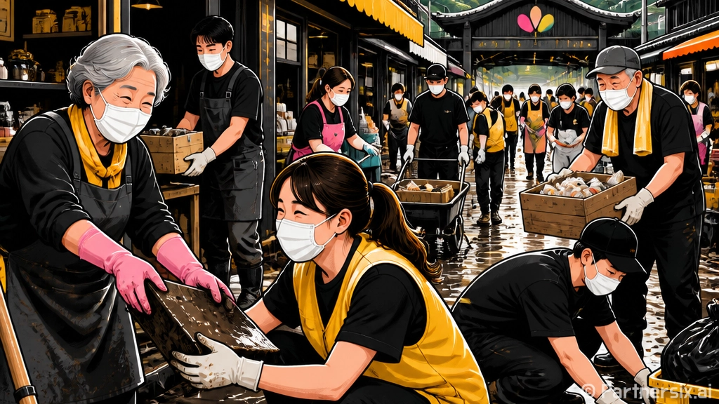 경남 수해 전통시장…