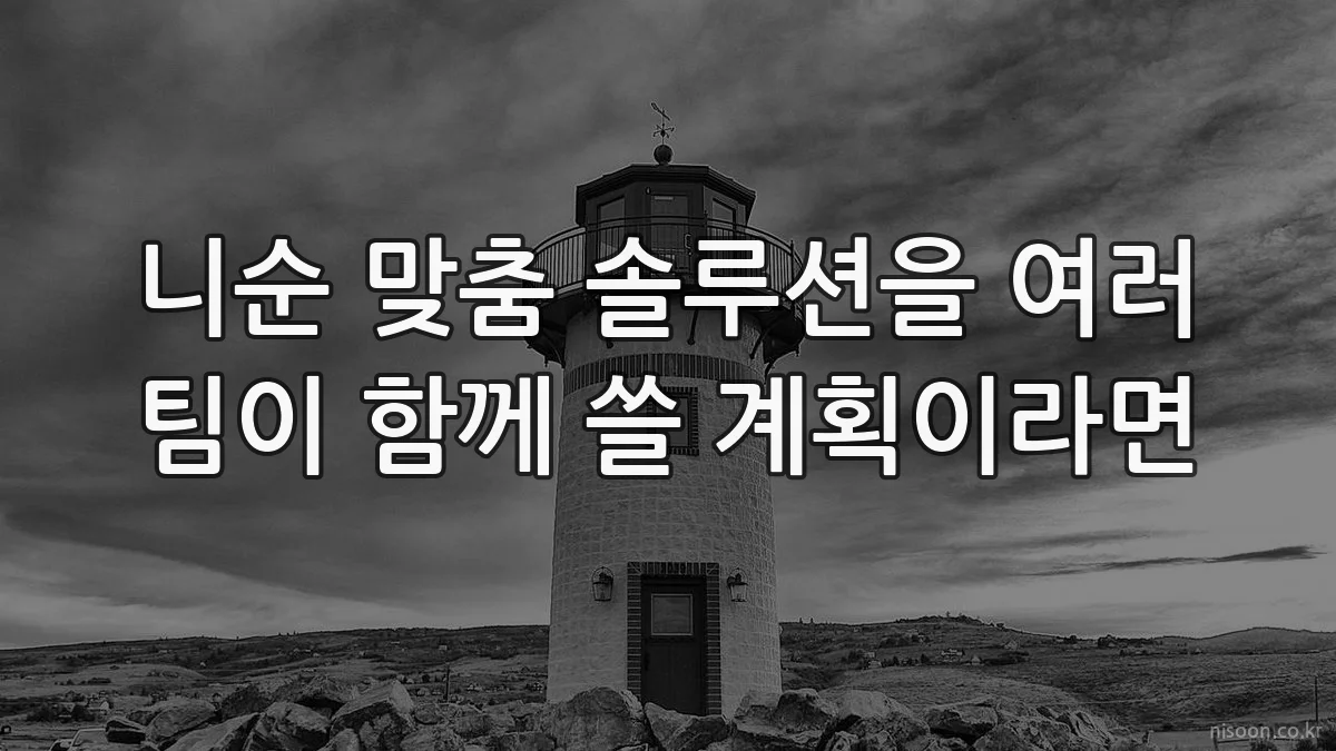 니순 맞춤 솔루션을 여러 팀이 함께 쓸 계획이라면
