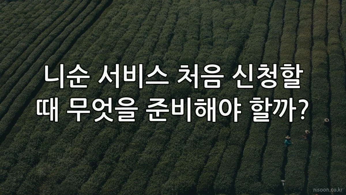 니순 서비스 처음 신청할 때 무엇을 준비해야 할까?