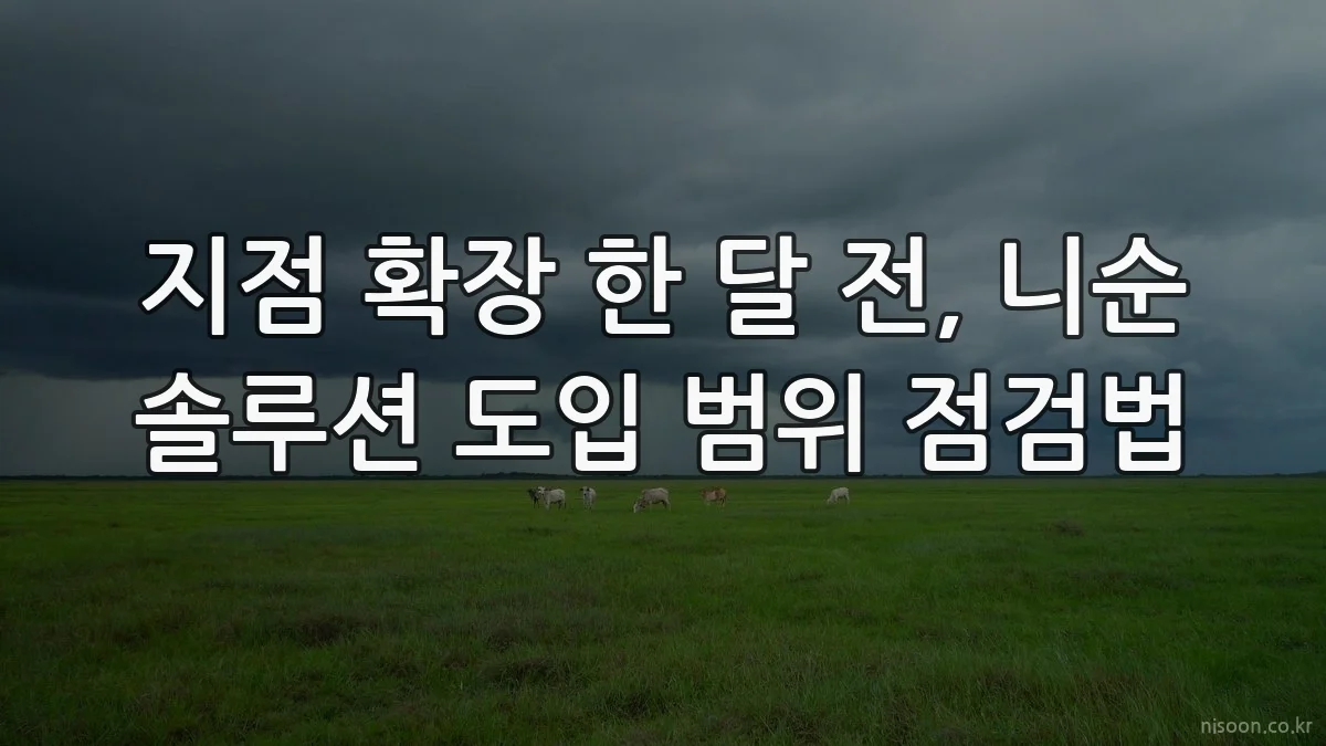 지점 확장 한 달 전, 니순 솔루션 도입 범위 점검법