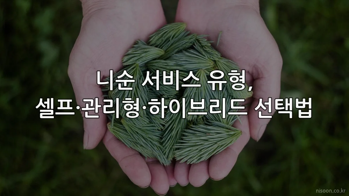 니순 서비스 유형, 셀프·관리형·하이브리드 선택법