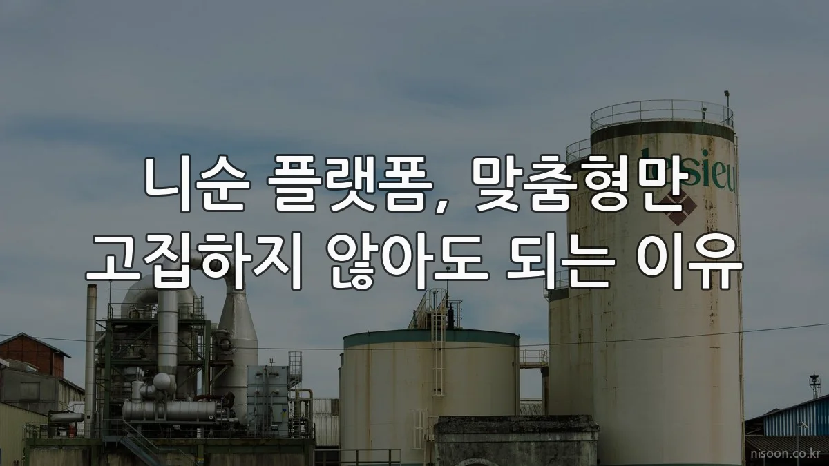 니순 플랫폼, 맞춤형만 고집하지 않아도 되는 이유
