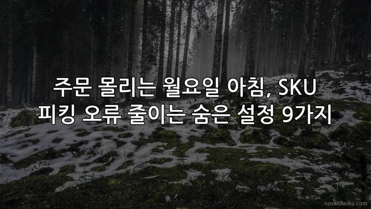 주문 몰리는 월요일 아침, SKU 피킹 오류 줄이는 숨은 설정 9가지