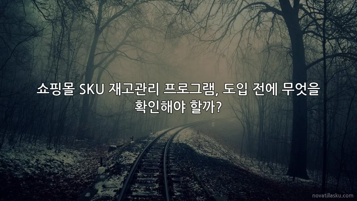 쇼핑몰 SKU 재고관리 프로그램, 도입 전에 무엇을 확인해야 할까?