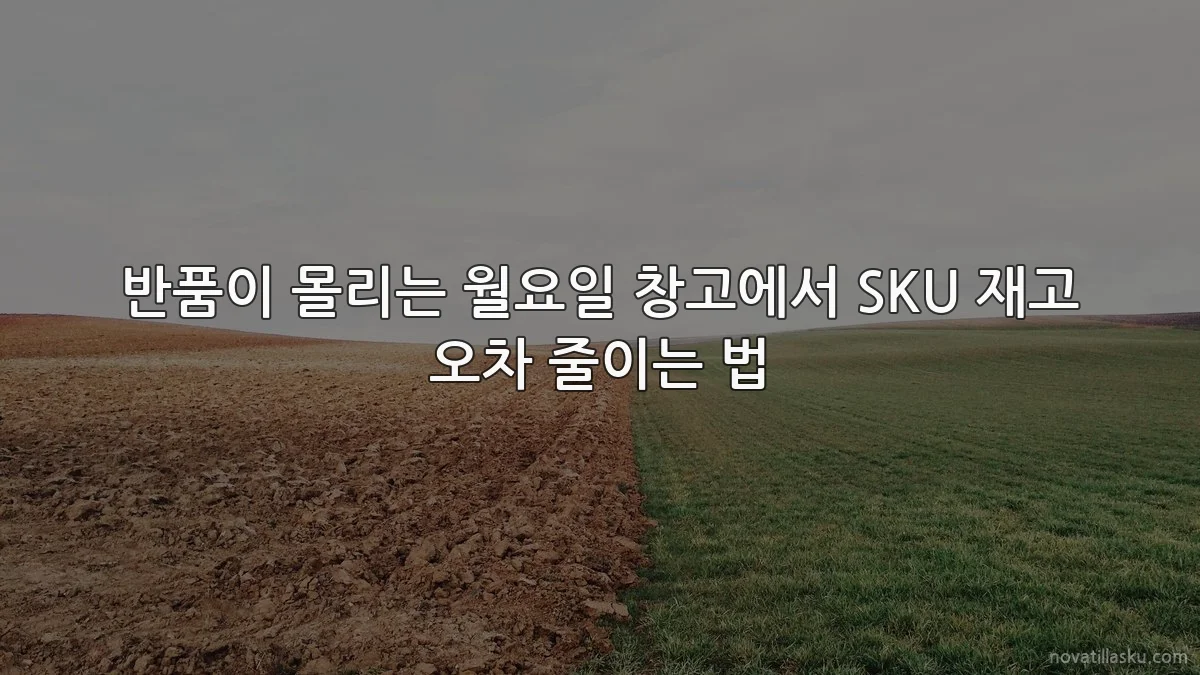 반품이 몰리는 월요일 창고에서 SKU 재고 오차 줄이는 법
