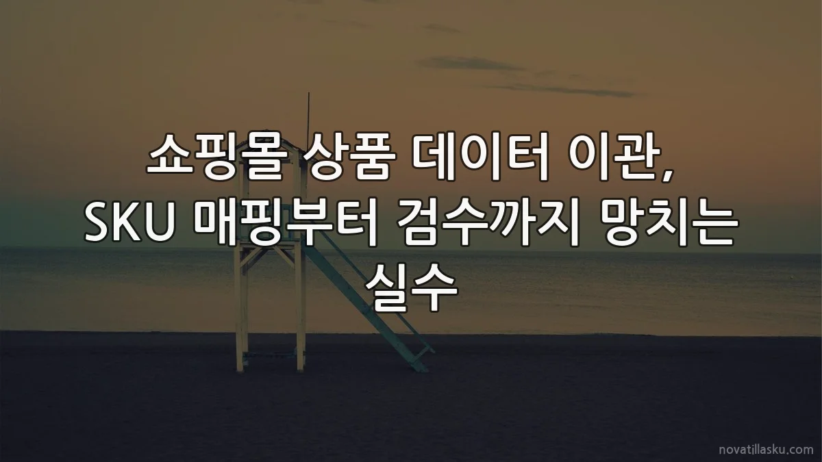 쇼핑몰 상품 데이터 이관, SKU 매핑부터 검수까지 망치는 실수