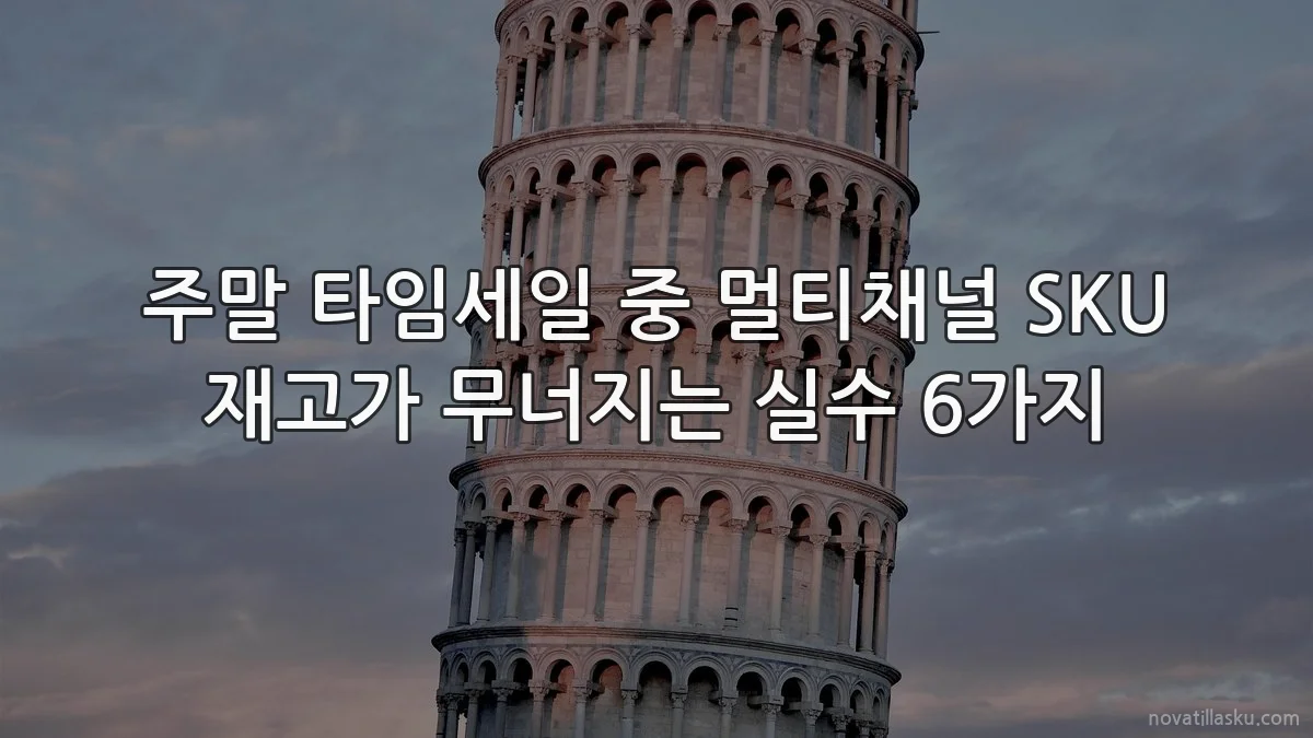 주말 타임세일 중 멀티채널 SKU 재고가 무너지는 실수 6가지