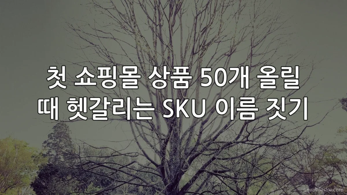 첫 쇼핑몰 상품 50개 올릴 때 헷갈리는 SKU 이름 짓기