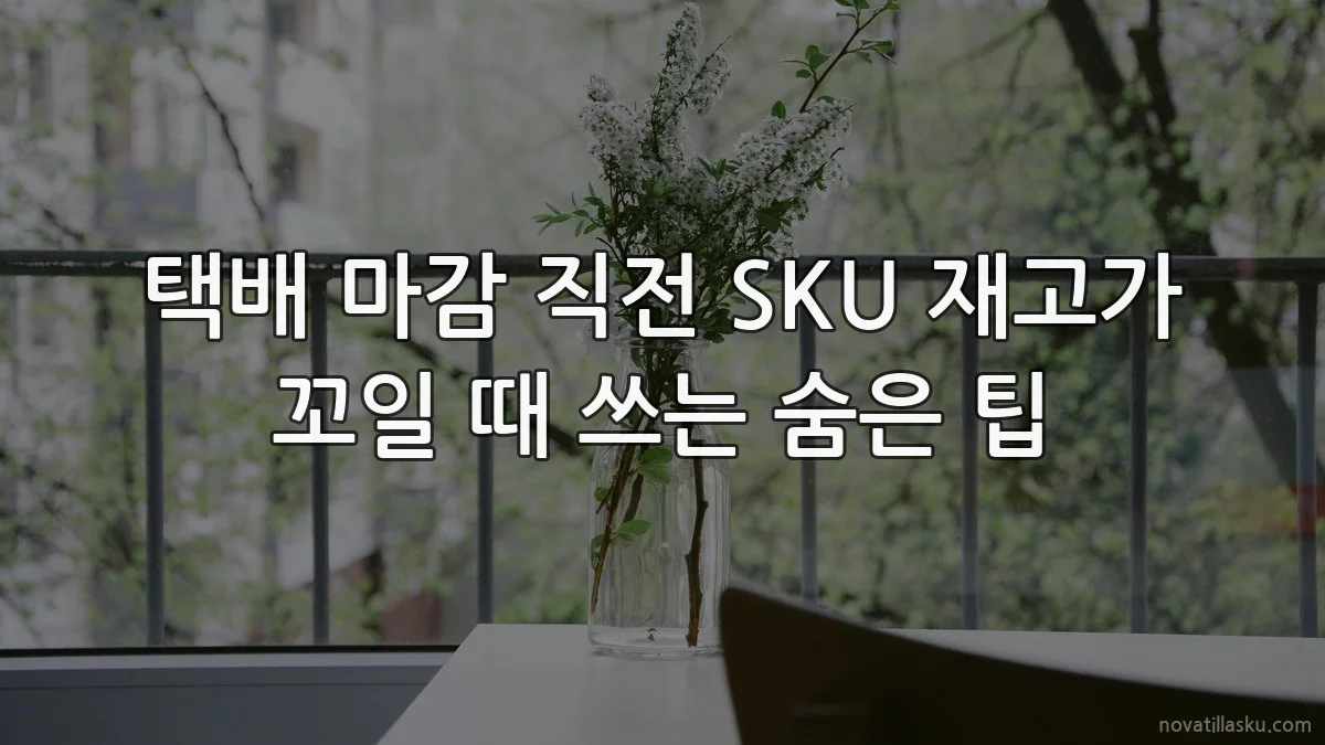 택배 마감 직전 SKU 재고가 꼬일 때 쓰는 숨은 팁