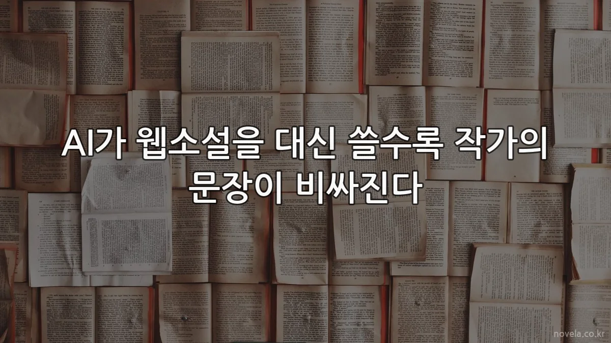 AI가 웹소설을 대신 쓸수록 작가의 문장이 비싸진다