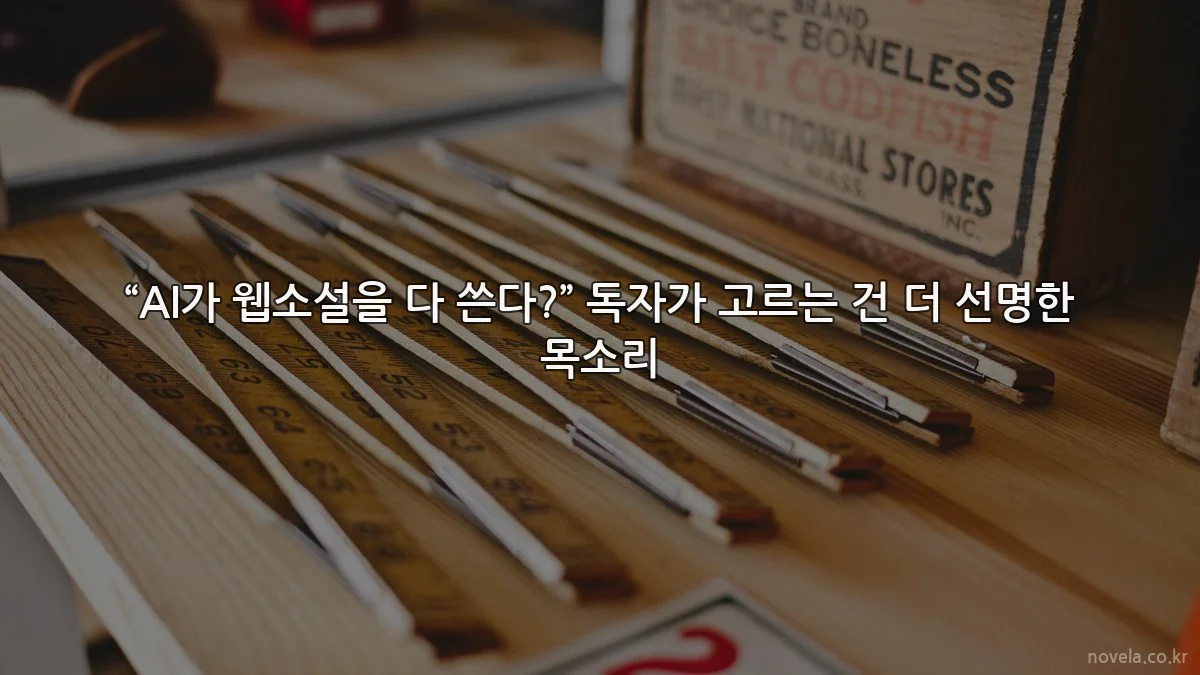 “AI가 웹소설을 다 쓴다?” 독자가 고르는 건 더 선명한 목소리