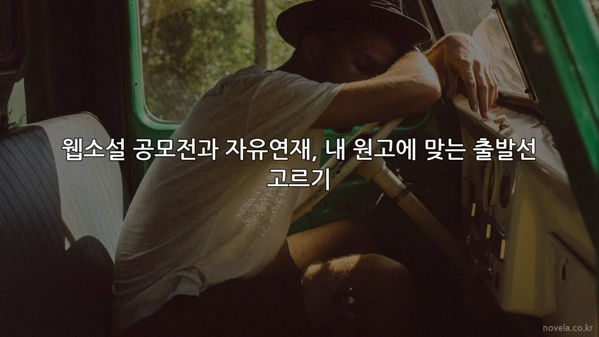 웹소설 공모전과 자유연재, 내 원고에 맞는 출발선 고르기