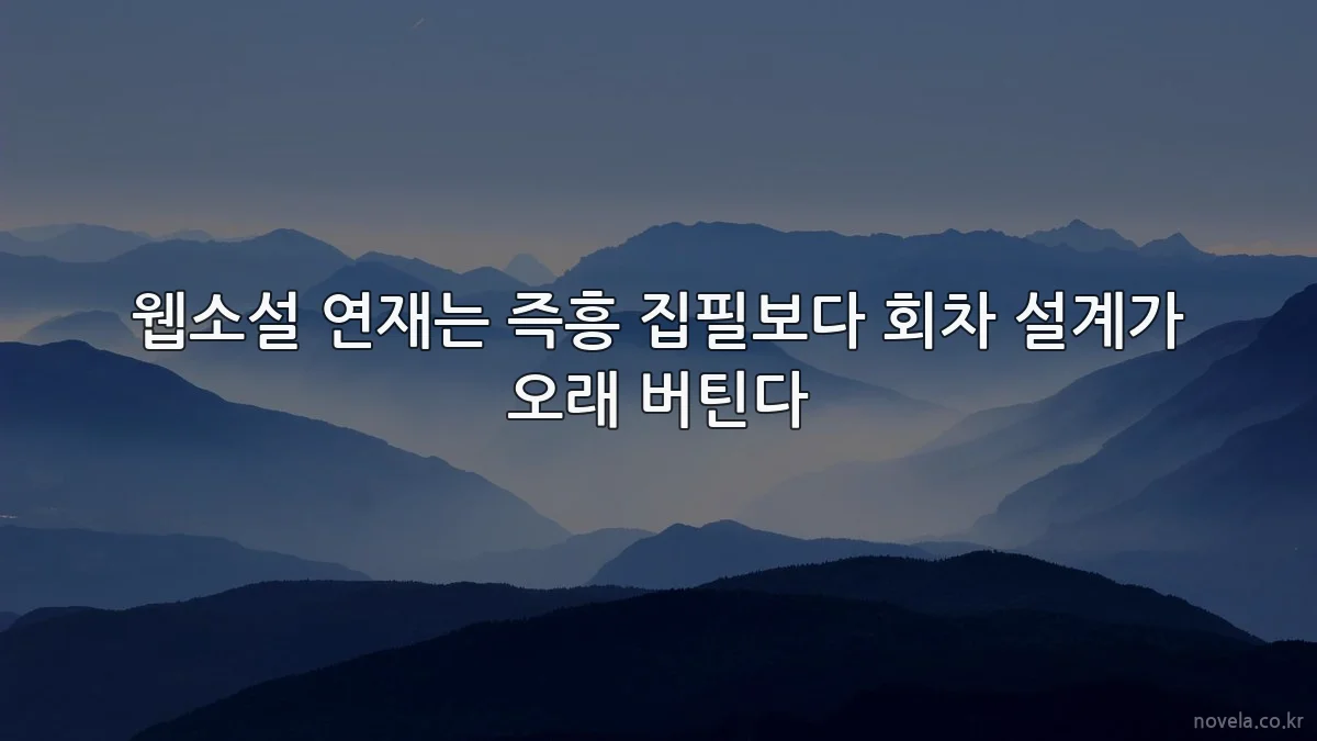 웹소설 연재는 즉흥 집필보다 회차 설계가 오래 버틴다