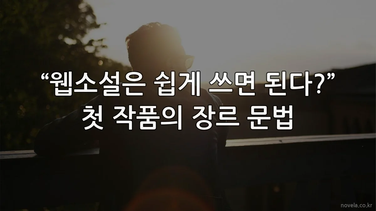 “웹소설은 쉽게 쓰면 된다?” 첫 작품의 장르 문법