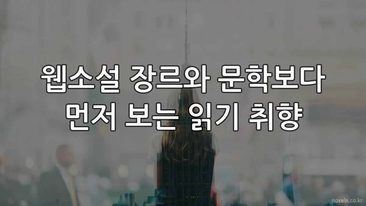 웹소설 장르와 문학보다 먼저 보는 읽기 취향