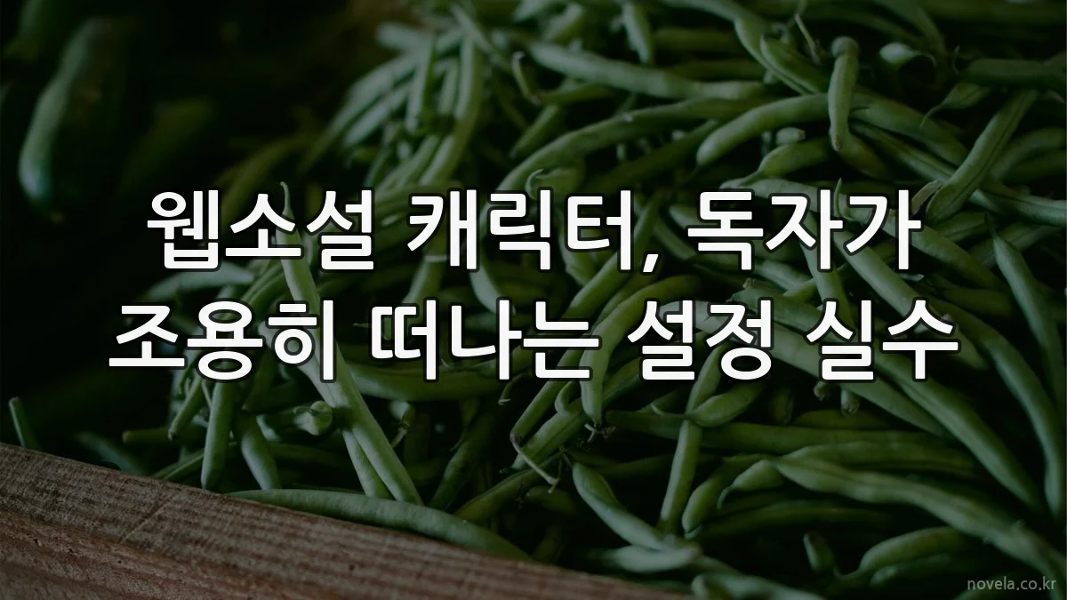 웹소설 캐릭터, 독자가 조용히 떠나는 설정 실수