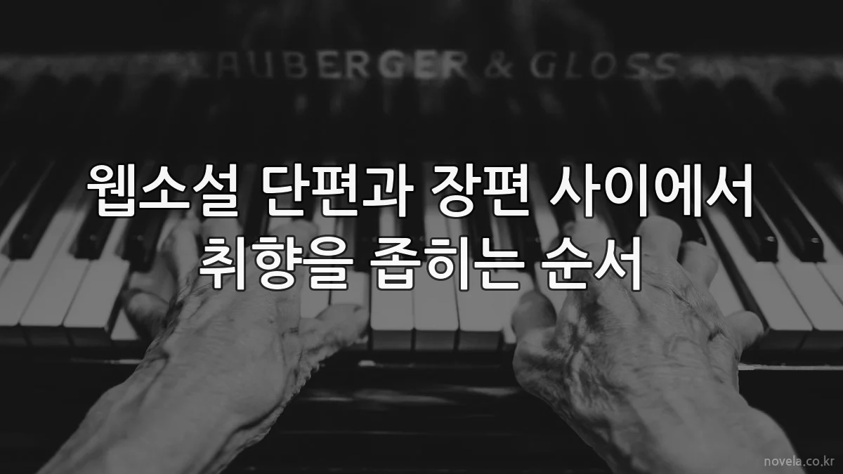 웹소설 단편과 장편 사이에서 취향을 좁히는 순서