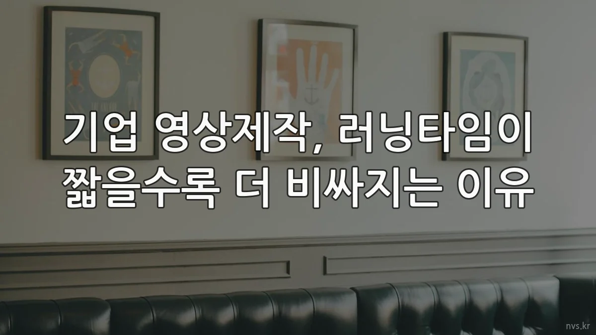 기업 영상제작, 러닝타임이 짧을수록 더 비싸지는 이유