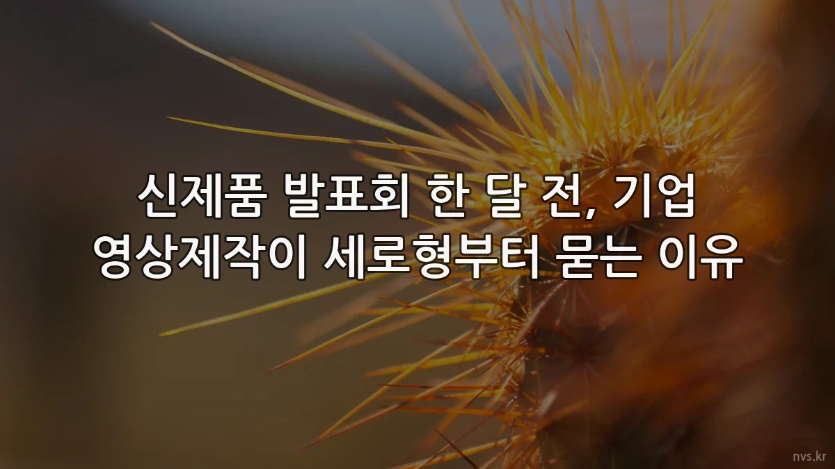 신제품 발표회 한 달 전, 기업 영상제작이 세로형부터 묻는 이유