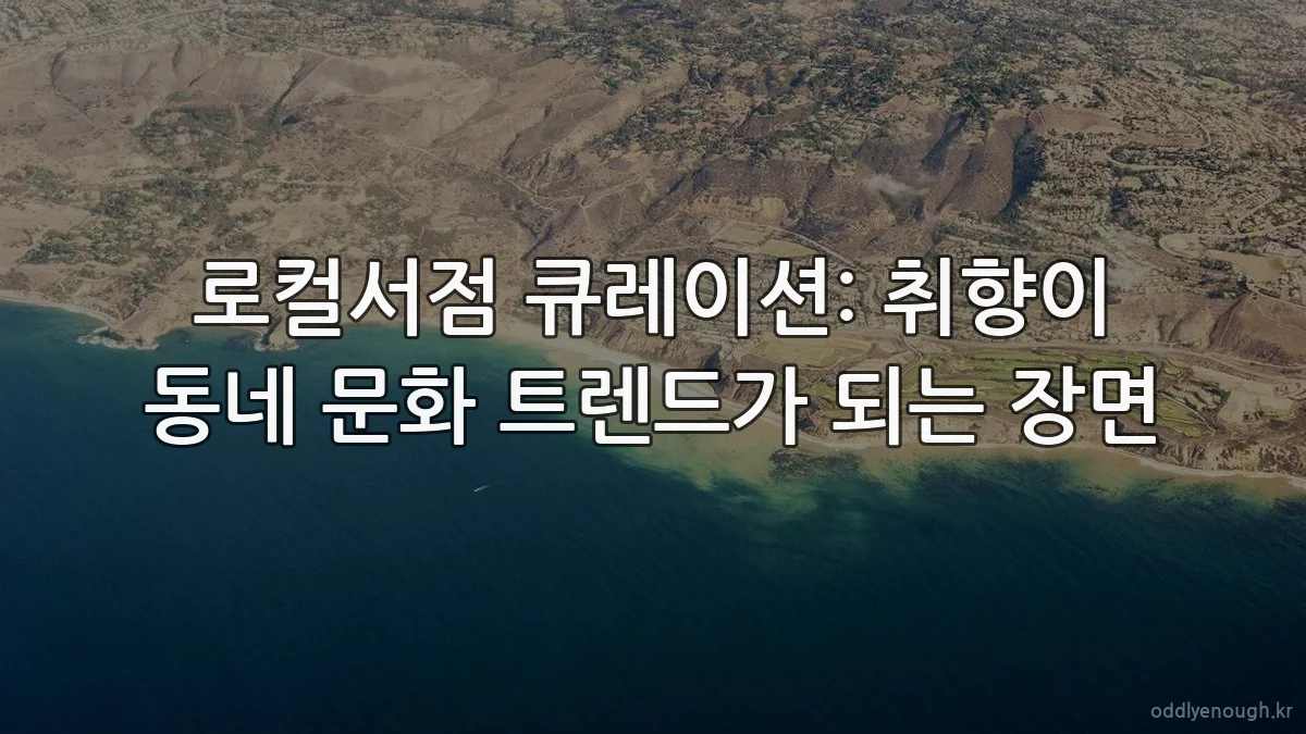 로컬서점 큐레이션: 취향이 동네 문화 트렌드가 되는 장면