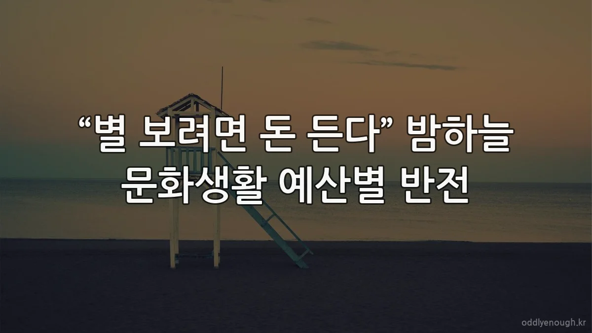 “별 보려면 돈 든다” 밤하늘 문화생활 예산별 반전