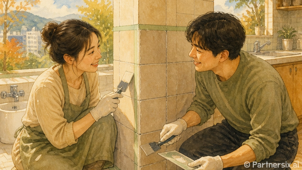 초보자를 위한 줄눈시공 방법, 욕실 바닥부터 주방 타일까지 이렇게 하면 덜 망합니다