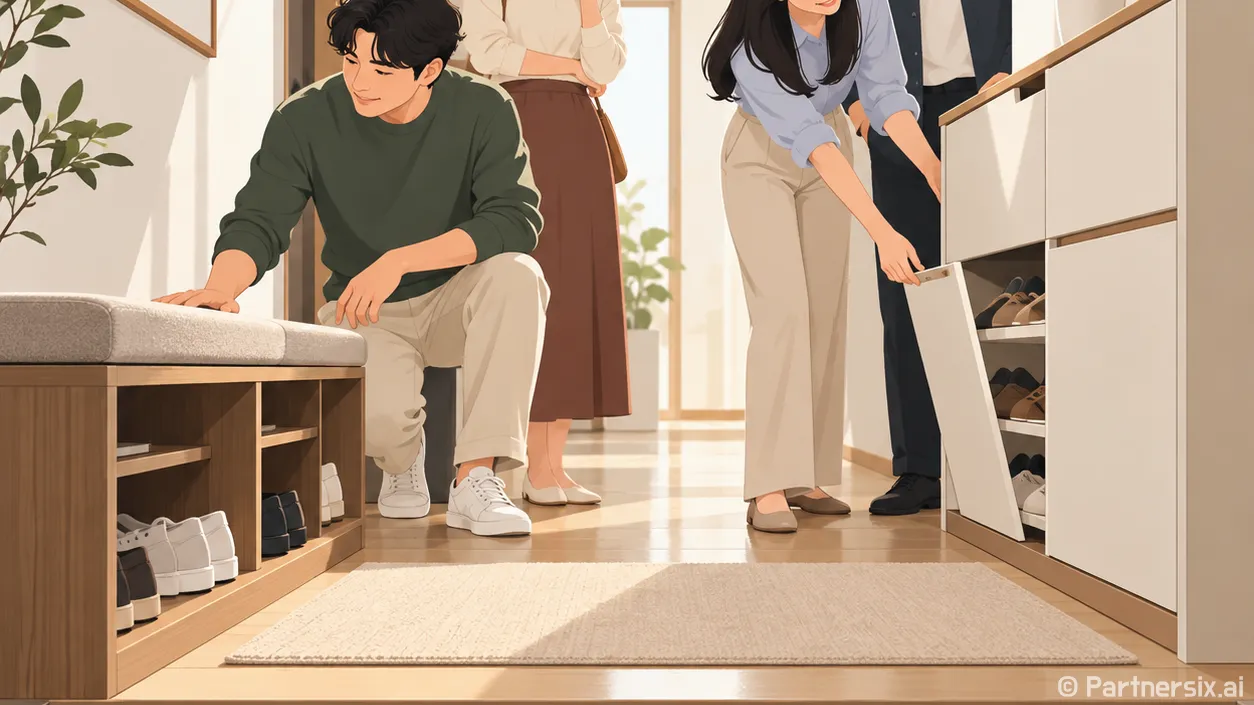 현관 인테리어 가구 고르고 배치하는 방법