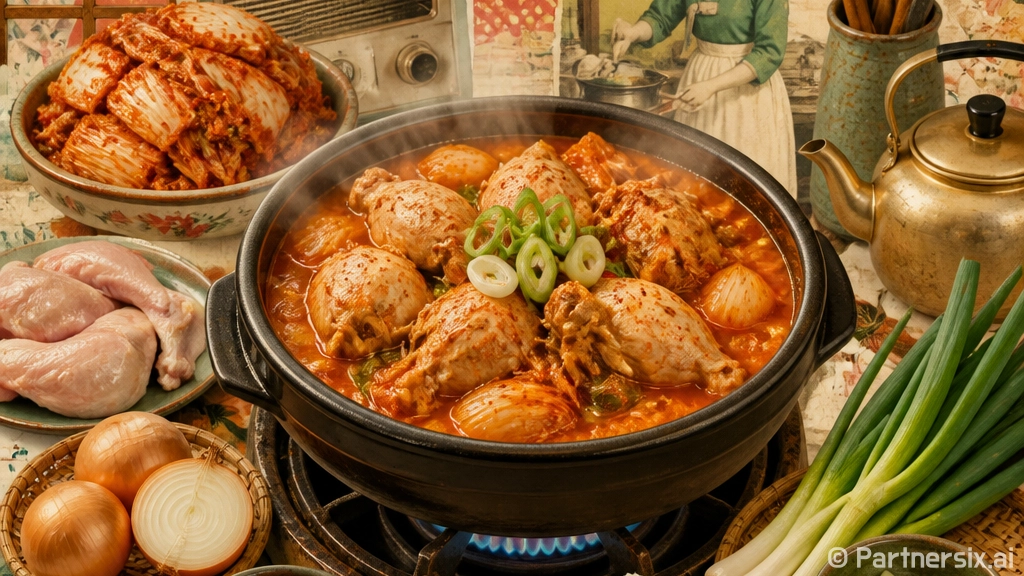 묵은지 닭짜글이 맛…