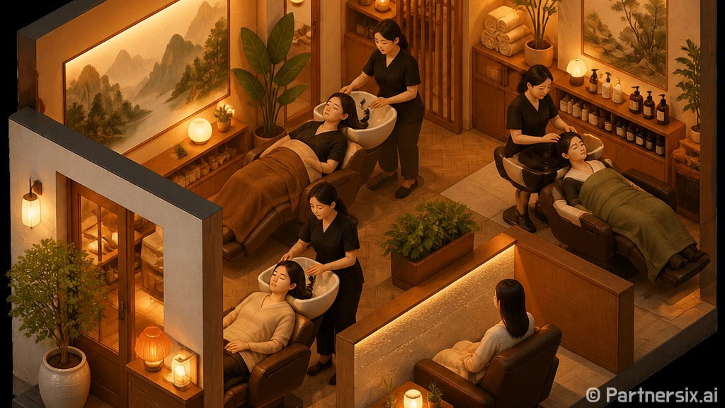 두피마사지샵 처음 …