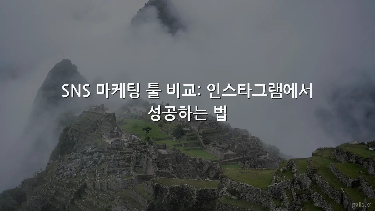 SNS 마케팅 툴 비교: 인스타그램에서 성공하는 법