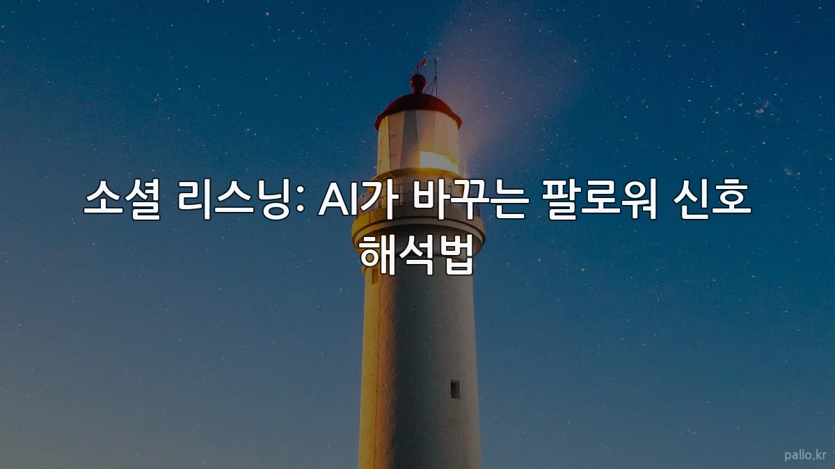 소셜 리스닝: AI가 바꾸는 팔로워 신호 해석법