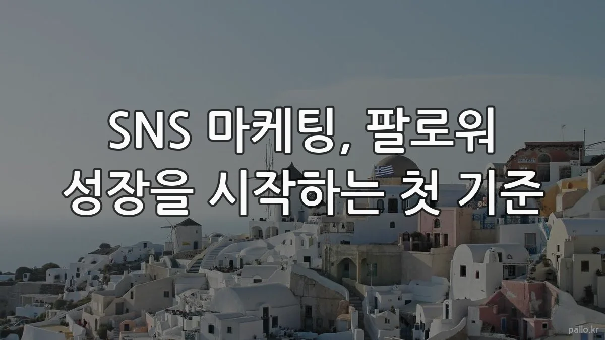 SNS 마케팅, 팔로워 성장을 시작하는 첫 기준