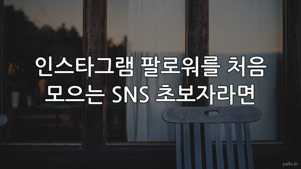 인스타그램 팔로워를 처음 모으는 SNS 초보자라면