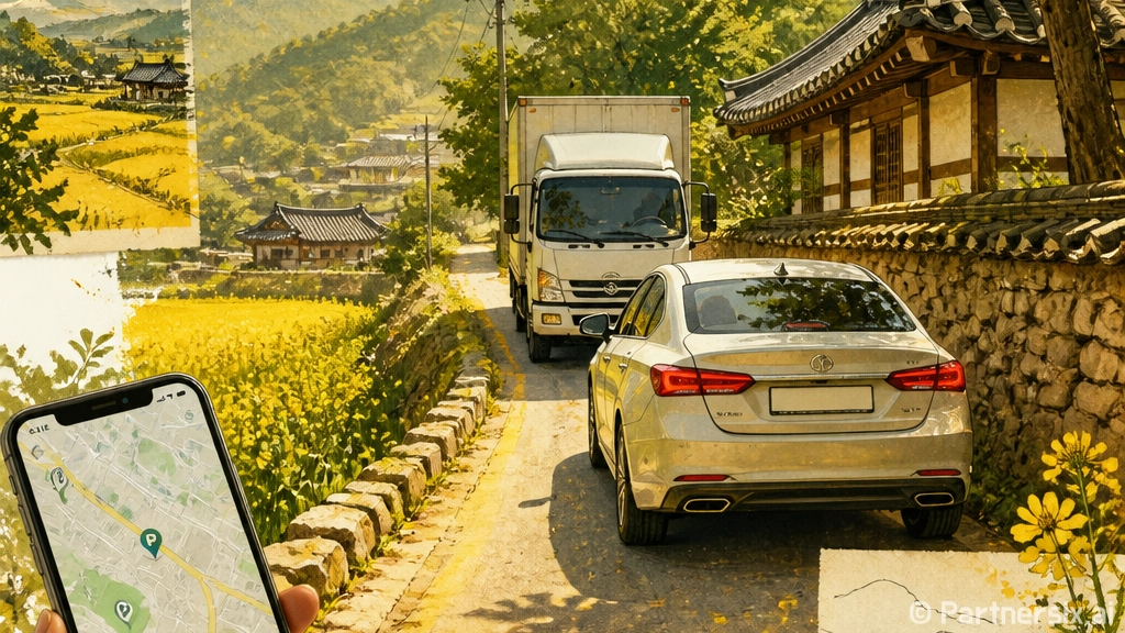 색동원 주변에 차 가져가려면 이렇게 주차 동선 잡는 방법