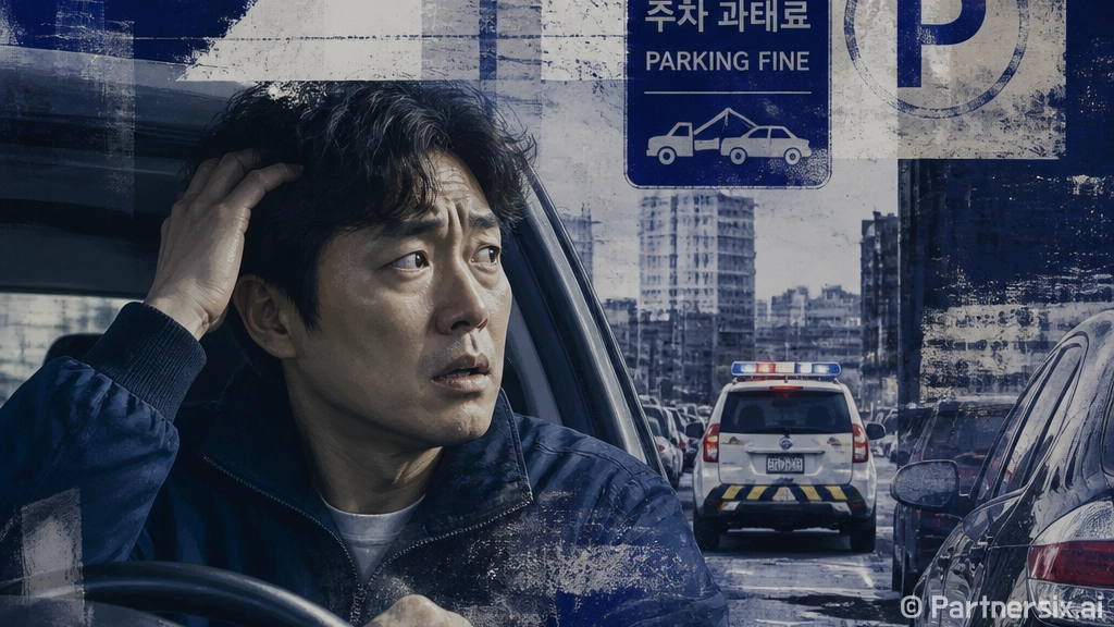 주차장에서 멍 때리…