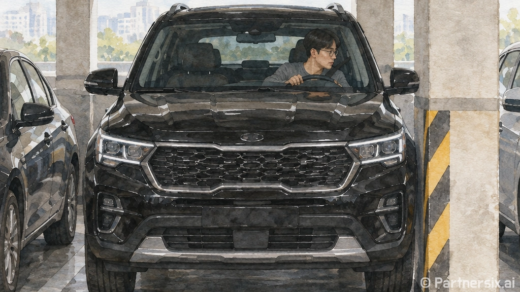 자동차SUV 주차 편하게 하려면 이렇게 잡으면 덜 긁힙니다