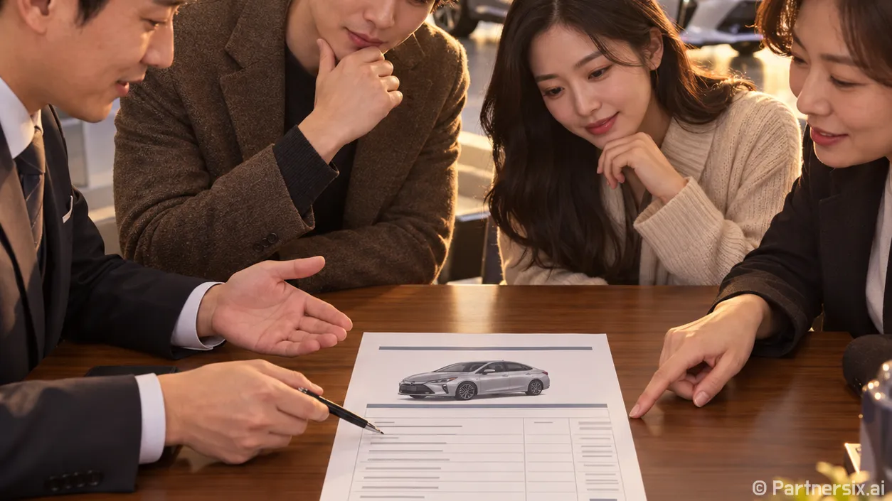 토요타 캠리 가격 따질 때 견적서 보는 방법