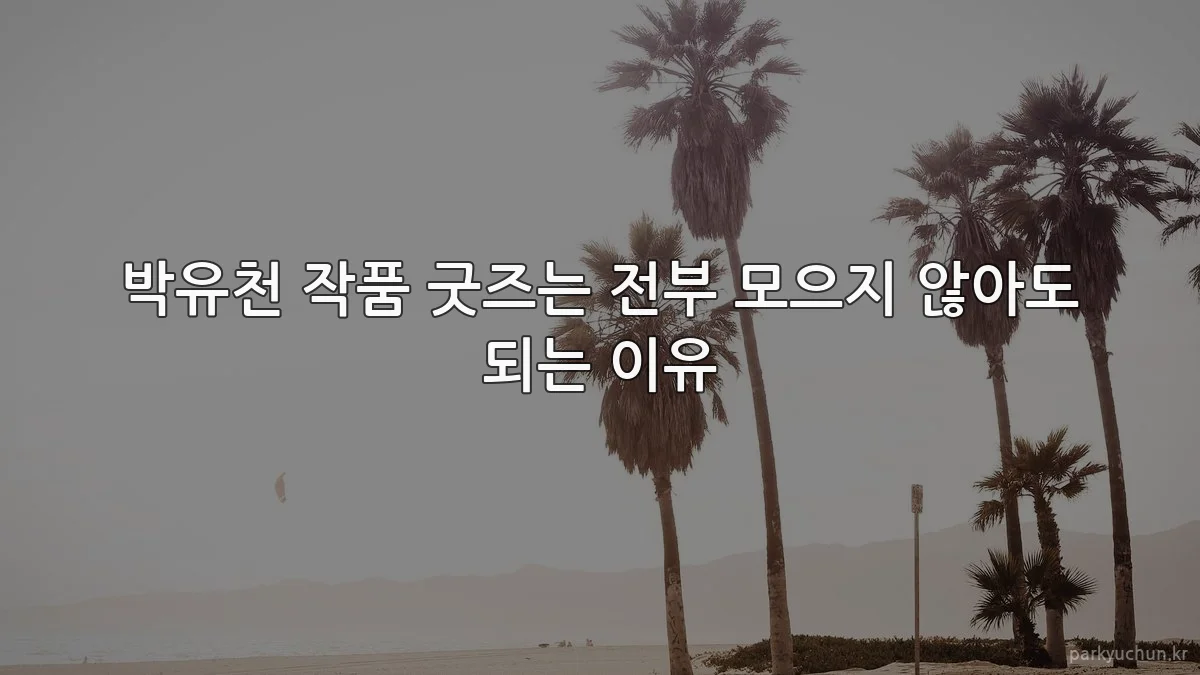 박유천 작품 굿즈는 전부 모으지 않아도 되는 이유