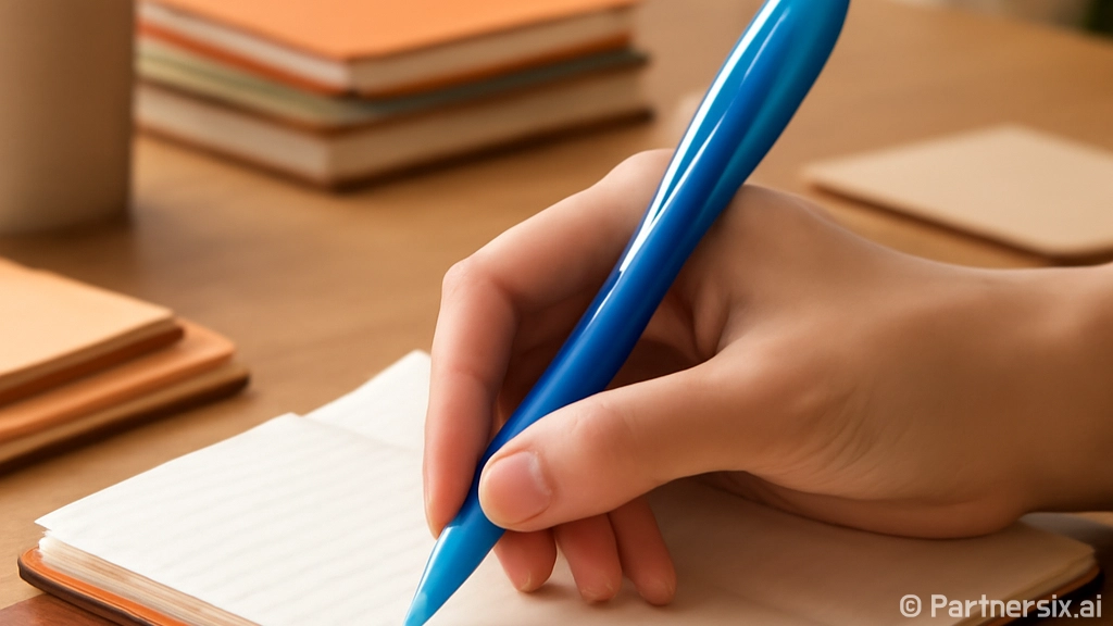 카리나 볼펜으로 필…